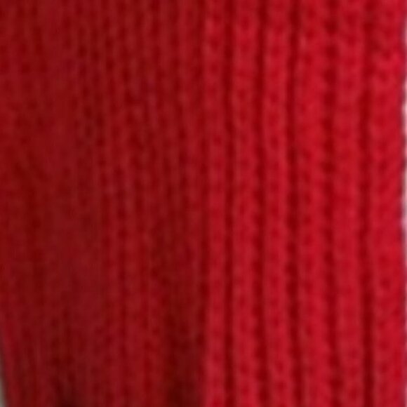 BURGUNDY KNITTED SCARF WITH POCKETS - Picture 2 of 2